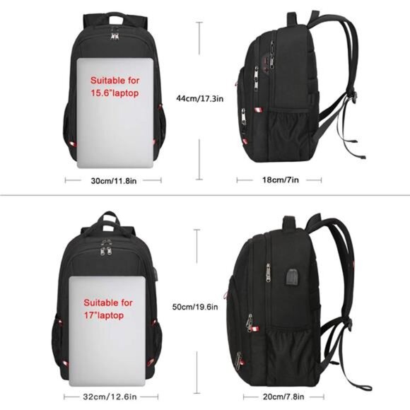 Laptop Backpack, Business Travel Backpack with USB Charging Slit - Picture 6 of 7